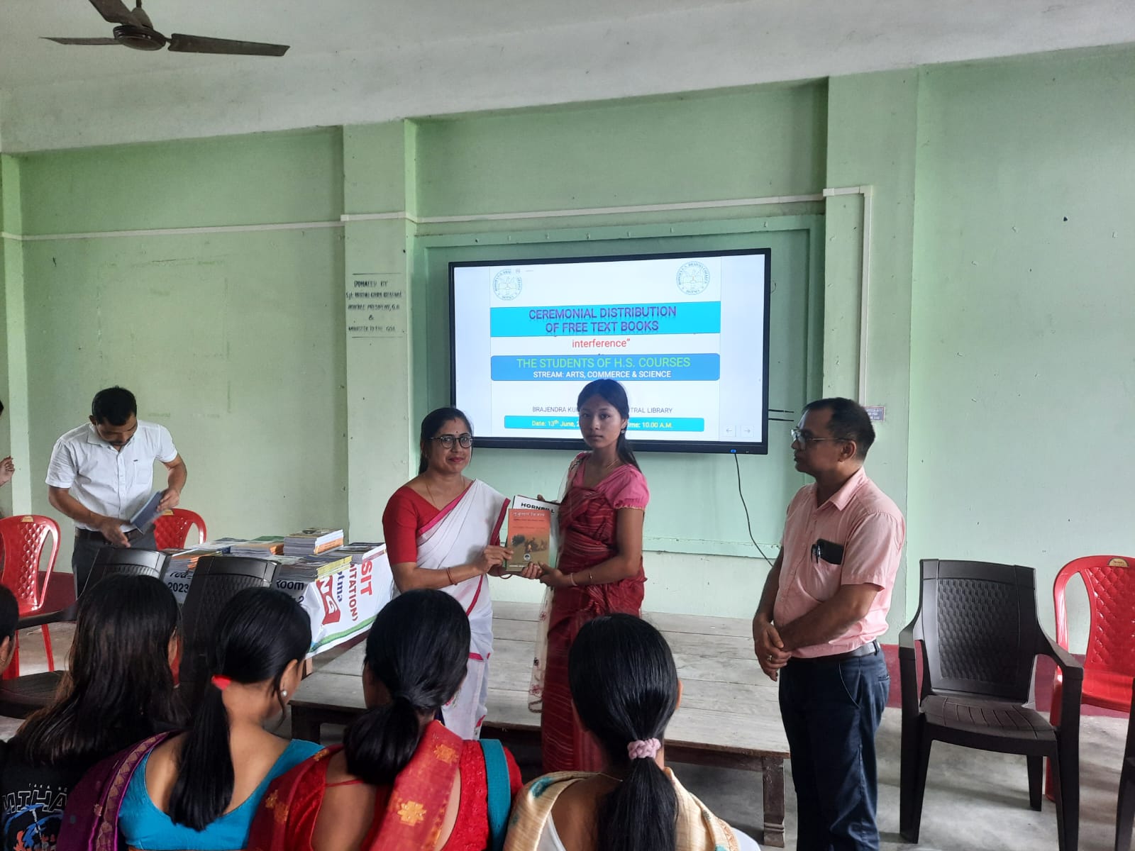 BOOK DISTRIBUTION FOR CLASS XI AND XII PROVIDED FREE BY THE GOVT. OF ASSAM