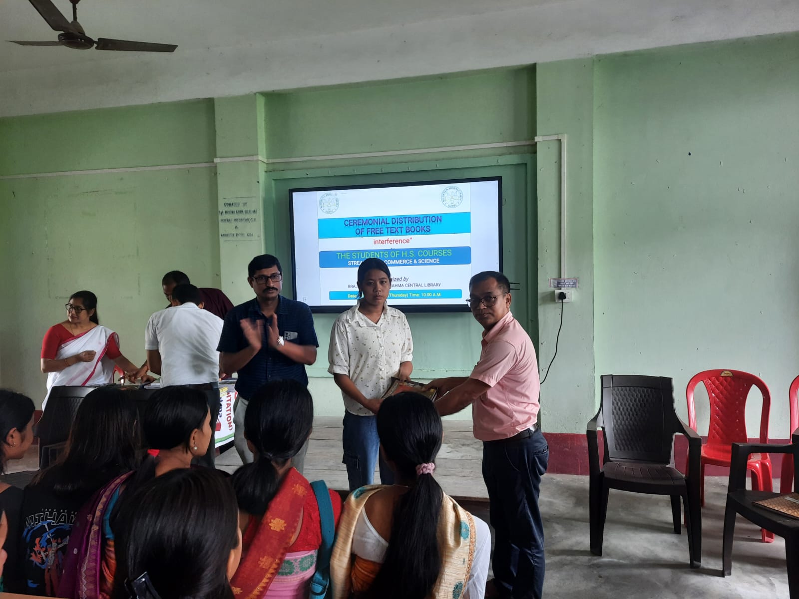 BOOK DISTRIBUTION FOR CLASS XI AND XII PROVIDED FREE BY THE GOVT. OF ASSAM